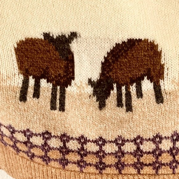 WOOLRICH Women's Grazing Sheep Cream Wool Full Zip Vest Size Large - Picture 5 of 14